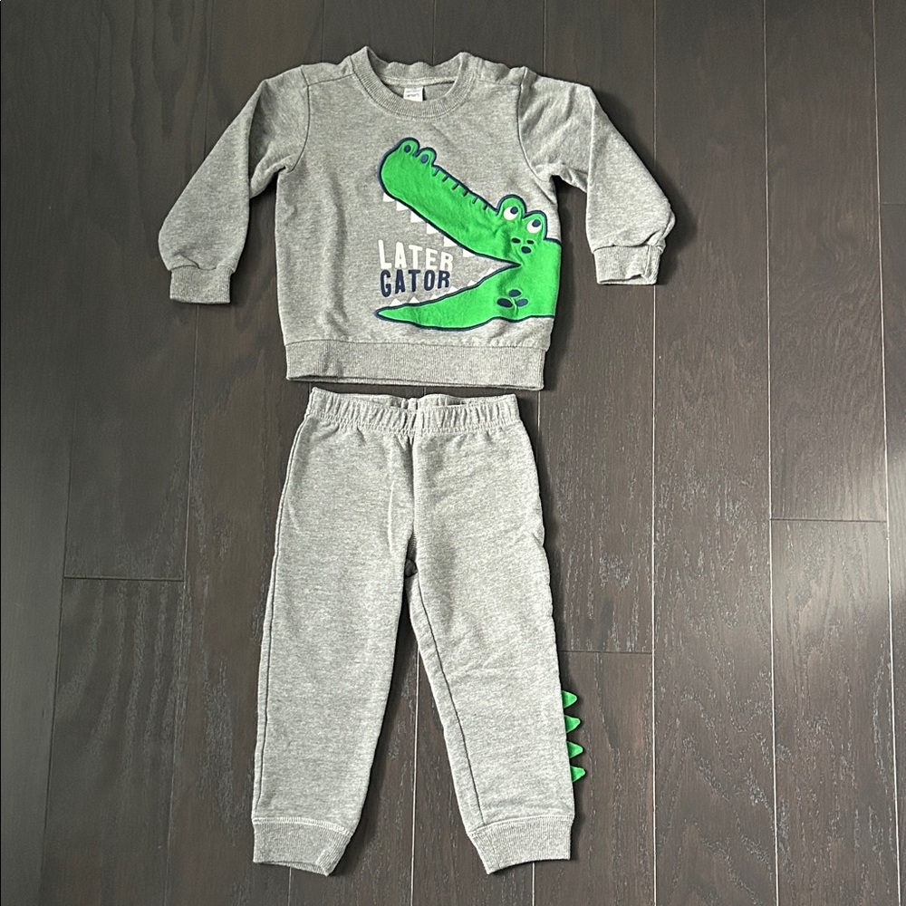 Carter's Gray and Green Toddler Matching Set